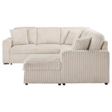 Devonshire Camel Sleeper Sectional Sofa Storage Chaise - Ornate Home