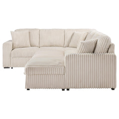 Devonshire Camel Sleeper Sectional Sofa Storage Chaise - Ornate Home