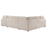 Devonshire Camel Sleeper Sectional Sofa Storage Chaise - Ornate Home