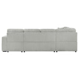 Devonshire Grey Sleeper Sectional Sofa Storage Chaise - Ornate Home