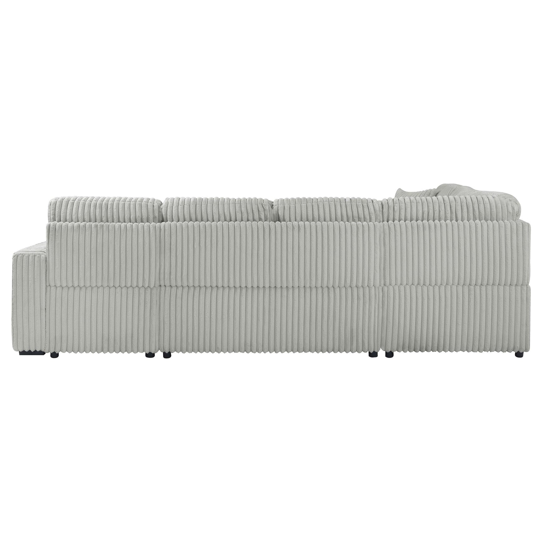 Devonshire Grey Sleeper Sectional Sofa Storage Chaise - Ornate Home