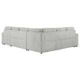 Devonshire Grey Sleeper Sectional Sofa Storage Chaise - Ornate Home