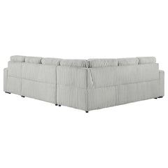 Devonshire Grey Sleeper Sectional Sofa Storage Chaise - Ornate Home