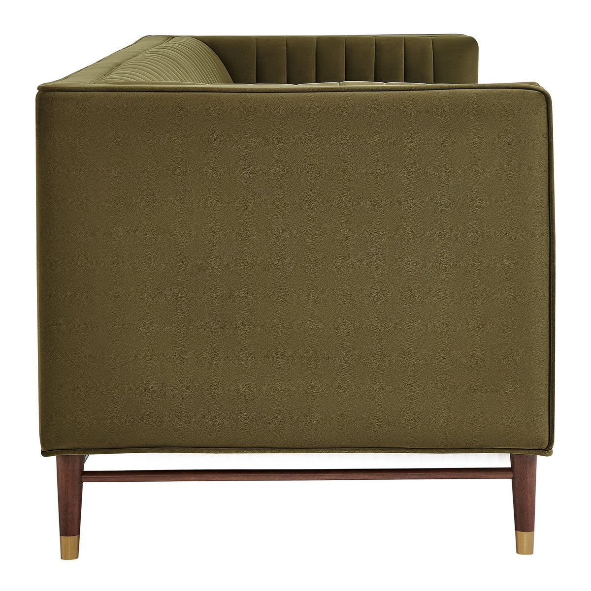 Devote Cypress 93 Inch Performance Velvet Channel Tufted Sofa