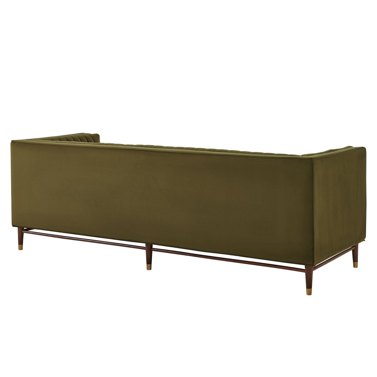 Devote Cypress 93 Inch Performance Velvet Channel Tufted Sofa