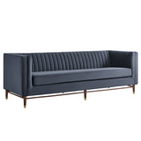 Devote Marine 93 Inch Performance Velvet Channel Tufted Sofa
