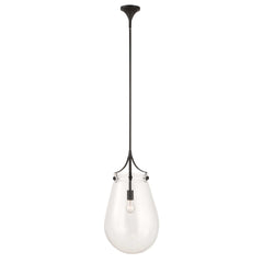 Dewdrop Black 1 Light Glass Shade Pendant - Ornate Home