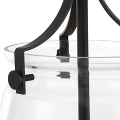 Dewdrop Black 1 Light Glass Shade Pendant - Ornate Home