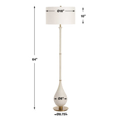 Dewdrop Ivory Floor Lamp - Ornate Home