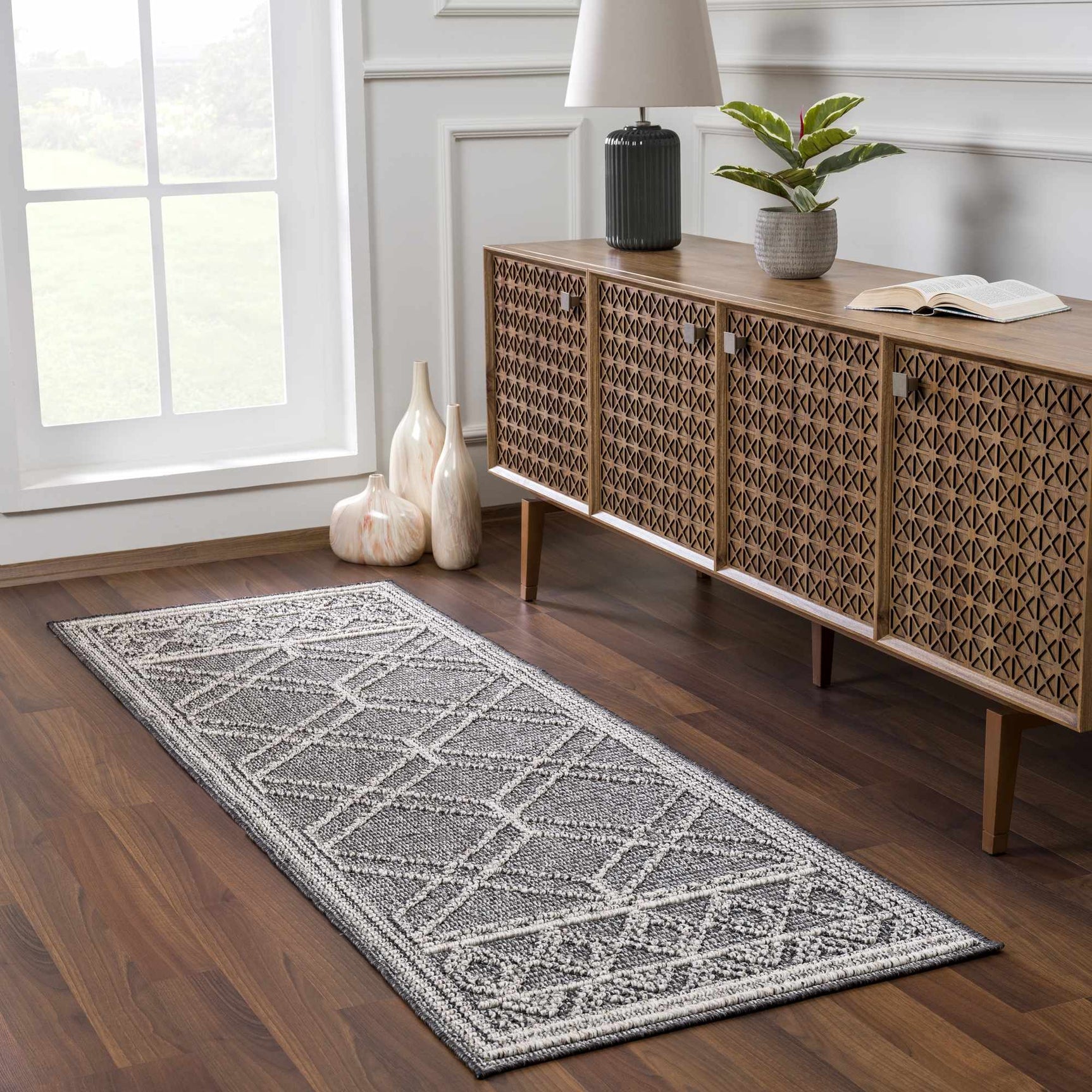 Diah Black & Bone Area Rug - Clearance - Ornate Home
