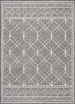 Diah Black & Bone Outdoor Area Rug - Clearance - Ornate Home