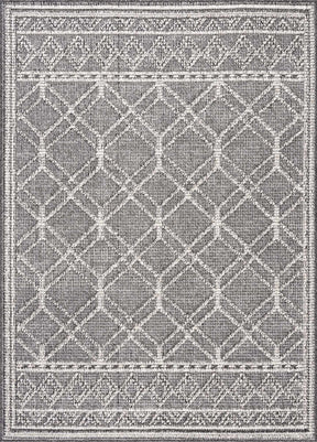Diah Black & Bone Outdoor Area Rug - Clearance - Ornate Home