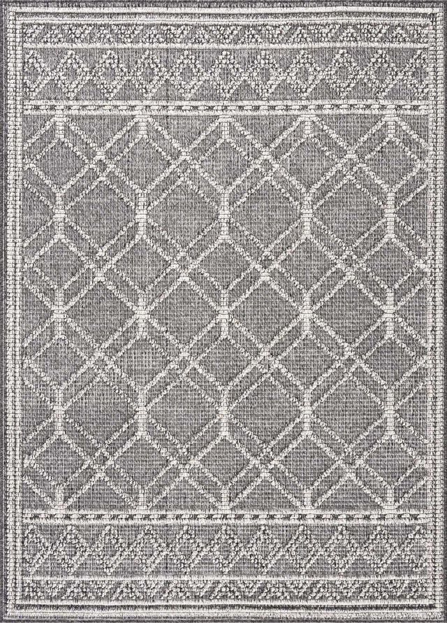 Diah Black & Bone Outdoor Area Rug - Clearance - Ornate Home