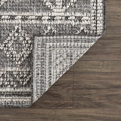 Diah Black & Bone Outdoor Area Rug - Clearance - Ornate Home