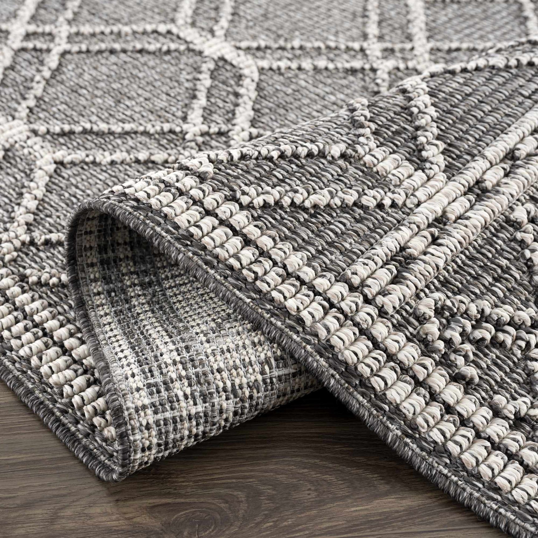 Diah Black & Bone Outdoor Area Rug - Clearance - Ornate Home