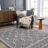 Diah Black & Bone Outdoor Area Rug - Clearance - Ornate Home