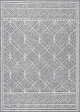 Diah Gray Blue & Bone Outdoor Area Rug - Clearance - Ornate Home