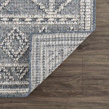 Diah Gray Blue & Bone Outdoor Area Rug - Clearance - Ornate Home