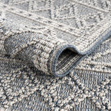 Diah Gray Blue & Bone Outdoor Area Rug - Clearance - Ornate Home