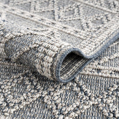Diah Gray Blue & Bone Outdoor Area Rug - Clearance - Ornate Home