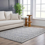 Diah Gray Blue & Bone Outdoor Area Rug - Clearance - Ornate Home
