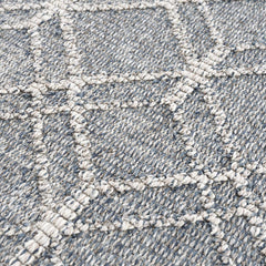 Diah Gray Blue & Bone Outdoor Area Rug - Clearance - Ornate Home