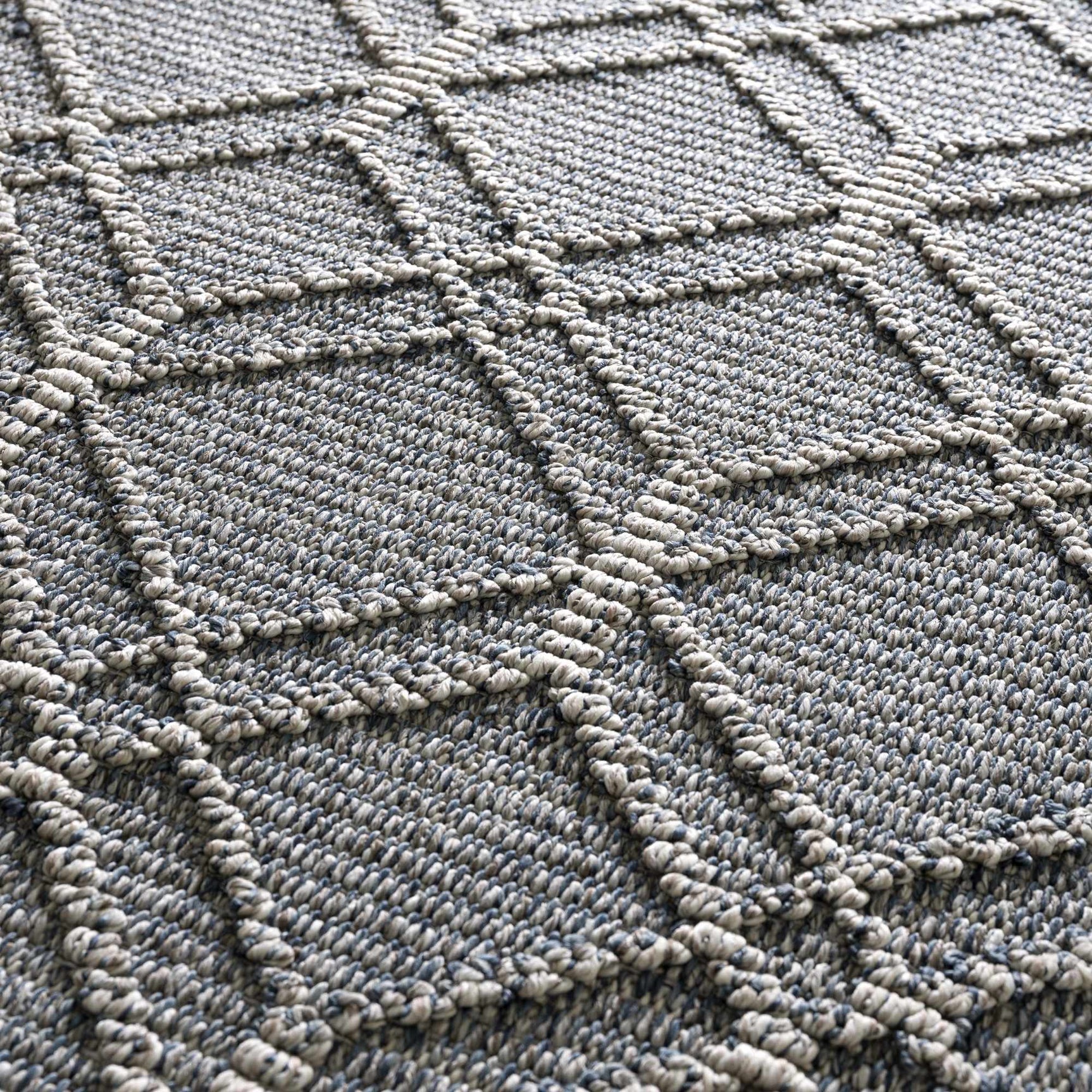 Diah Gray Blue & Bone Outdoor Area Rug - Clearance - Ornate Home