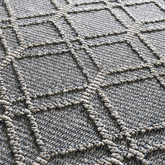 Diah Gray Blue & Bone Outdoor Area Rug - Clearance - Ornate Home