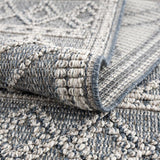 Diah Gray Blue & Bone Outdoor Area Rug - Clearance - Ornate Home