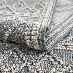 Diah Gray Blue & Bone Outdoor Area Rug - Clearance - Ornate Home