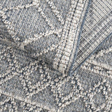 Diah Gray Blue & Bone Outdoor Area Rug - Clearance - Ornate Home