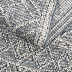 Diah Gray Blue & Bone Outdoor Area Rug - Clearance - Ornate Home