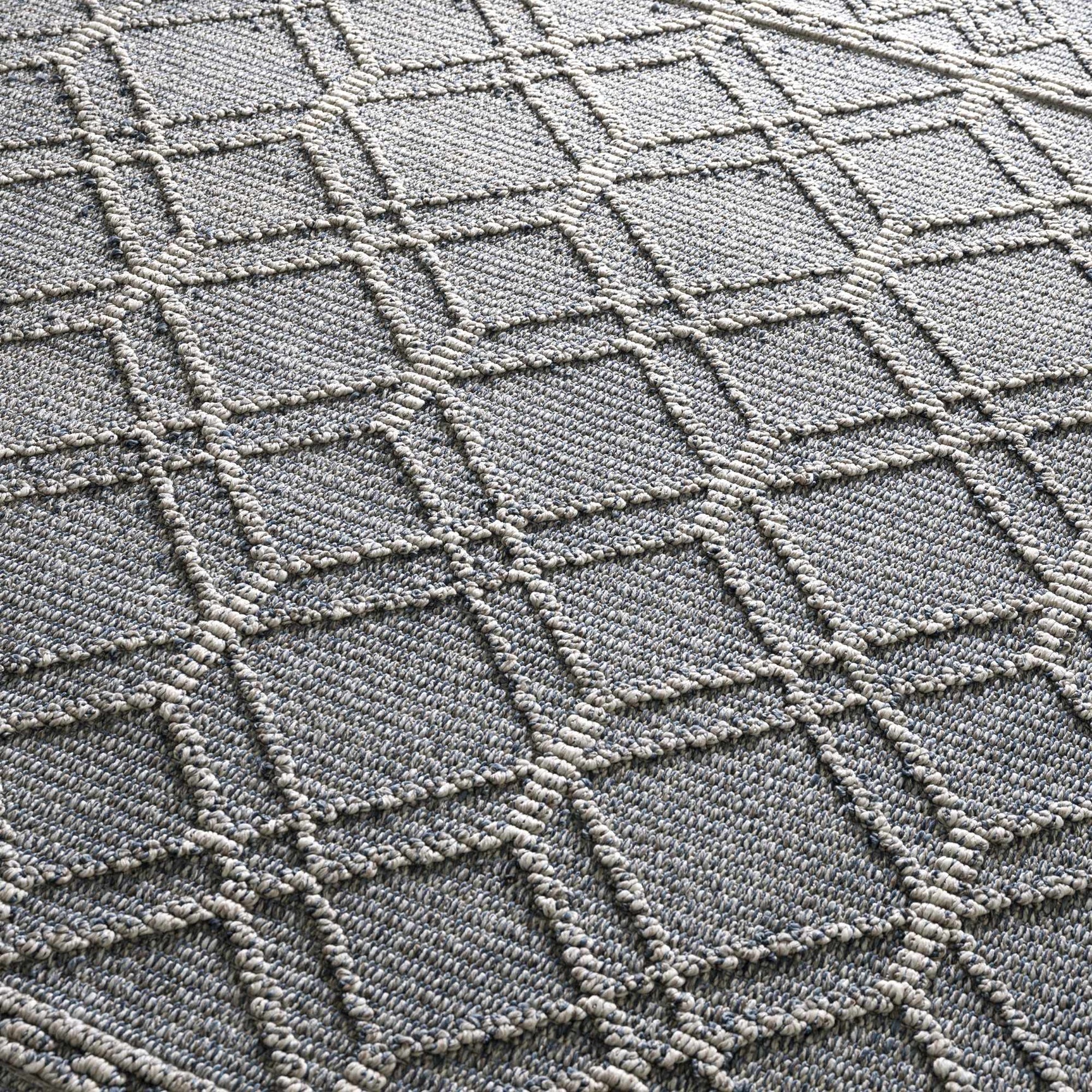 Diah Gray Blue & Bone Outdoor Area Rug - Clearance - Ornate Home