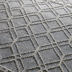 Diah Gray Blue & Bone Outdoor Area Rug - Clearance - Ornate Home