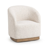 Diah Toasted Linen Swivel Accent Chair - Ornate Home