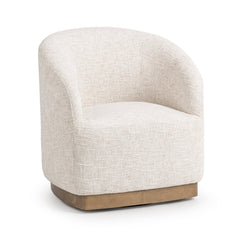 Diah Toasted Linen Swivel Accent Chair - Ornate Home