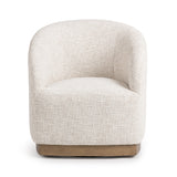 Diah Toasted Linen Swivel Accent Chair - Ornate Home