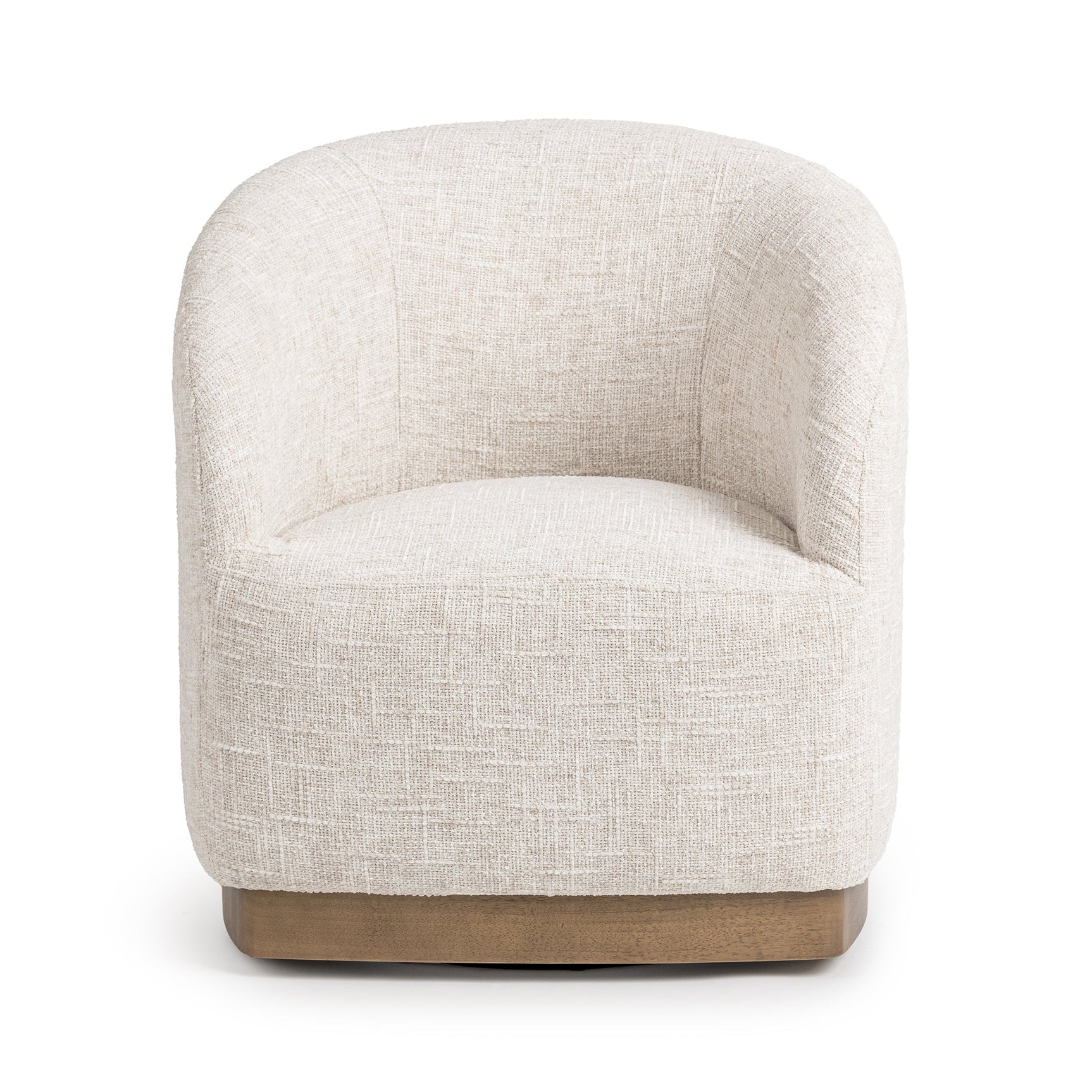 Diah Toasted Linen Swivel Accent Chair - Ornate Home