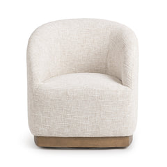 Diah Toasted Linen Swivel Accent Chair - Ornate Home