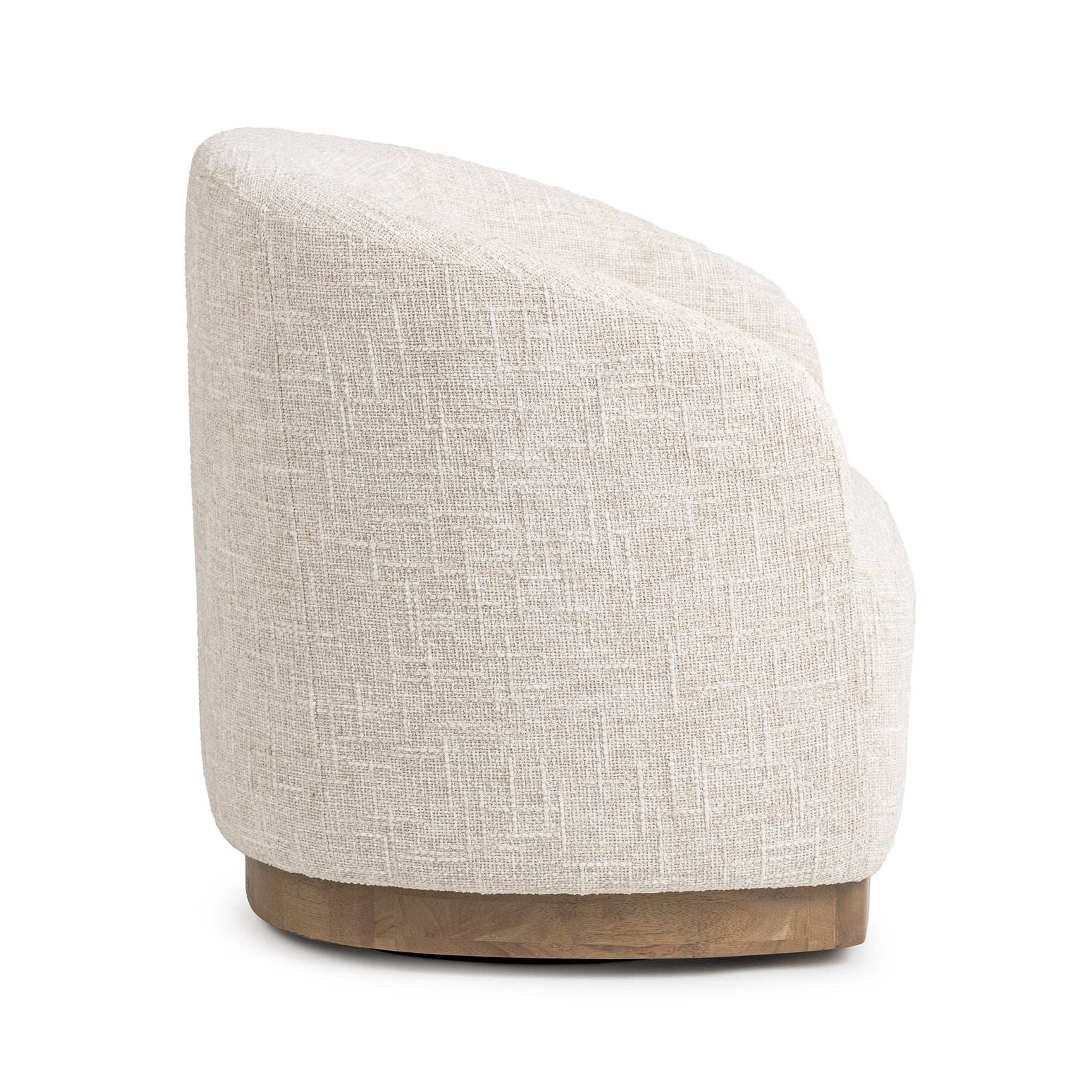 Diah Toasted Linen Swivel Accent Chair - Ornate Home