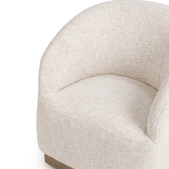 Diah Toasted Linen Swivel Accent Chair - Ornate Home