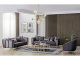 Diamond Anthracite 2-Piece Living Room Set - Ornate Home