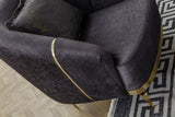 Diamond Anthracite 3-Piece Living Room Set - Ornate Home