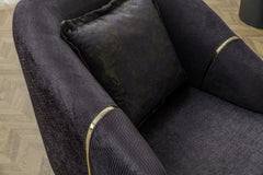 Diamond Anthracite 3-Piece Living Room Set - Ornate Home