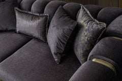 Diamond Anthracite Loveseat - Ornate Home