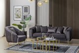 Diamond Anthracite Loveseat - Ornate Home
