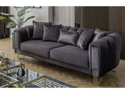 Diamond Anthracite 2-Piece Living Room Set - Ornate Home