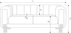 Diamond Black 3-Piece Living Room Set - Ornate Home