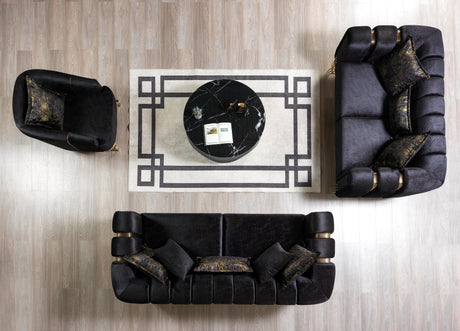 Diamond Black Sofa - Ornate Home