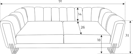 Diamond Black 2-Piece Living Room Set - Ornate Home